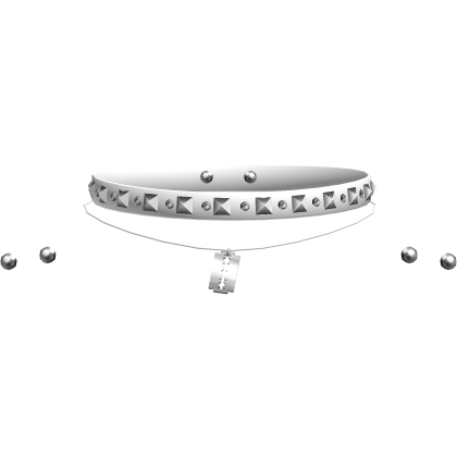white studded pierced choker emo