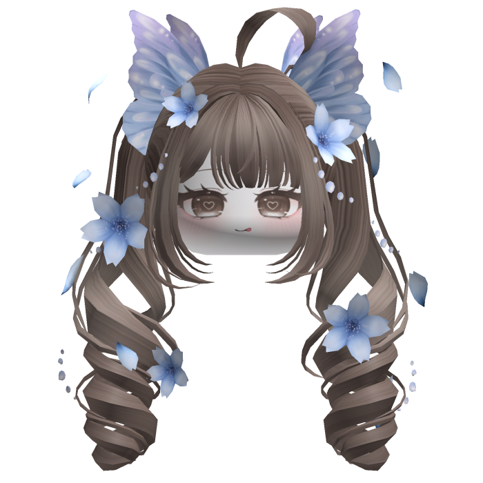 Mystical Sakura Petal Pigtails (Light Brown)