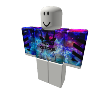 ⚡️Cool Electro Swag Rainbow Blue Adidas Hoodie⚡️ Roblox decal