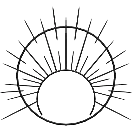 black angelic halo crown
