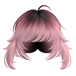 Cute Swooped Pigtails (Black to Pink) 