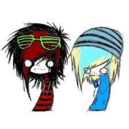 scene kid art but two of them!! :P Roblox decal