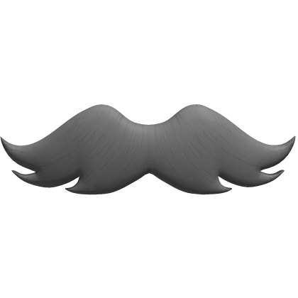gray fancy classic mustache Roblox item