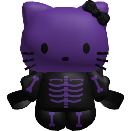 Cute Cat Kitty Halloween Skeleton Backpack 3.0