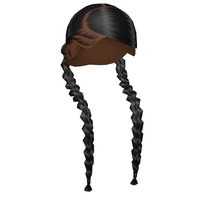 Braided Pigtails in Black Roblox item