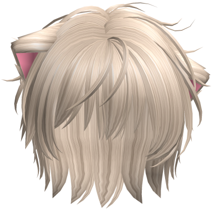 Catboy Anime Cat Ear Halloween Hair in Blonde Roblox item