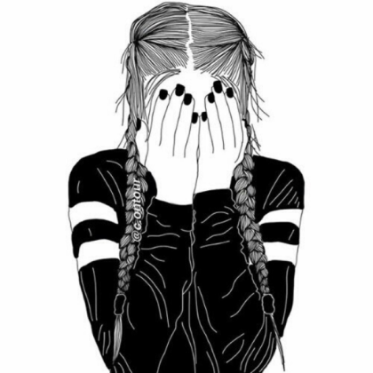 Sketch of Girl Roblox decal