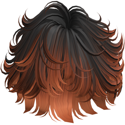 Messy Anime Styled Boy Hair Black To Orange Roblox item