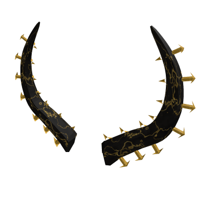 Gold Black Stormbreak Horns ADDON