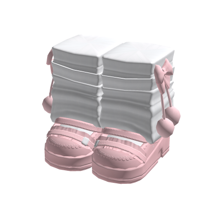 Flat Pink Pom Pom Boots thumbnail