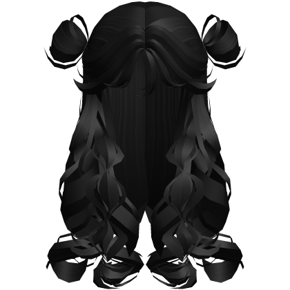 Curly Poofy Princess Doll Hair Black Roblox item