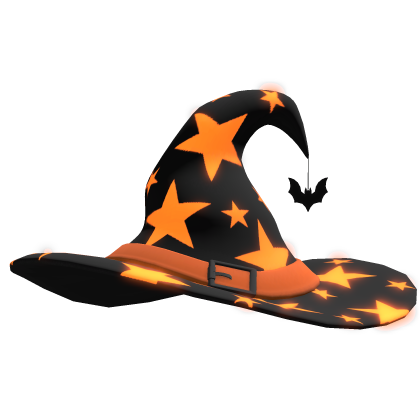 [GLOWS] Halloween Glowing Star Wizard Hat  Roblox item
