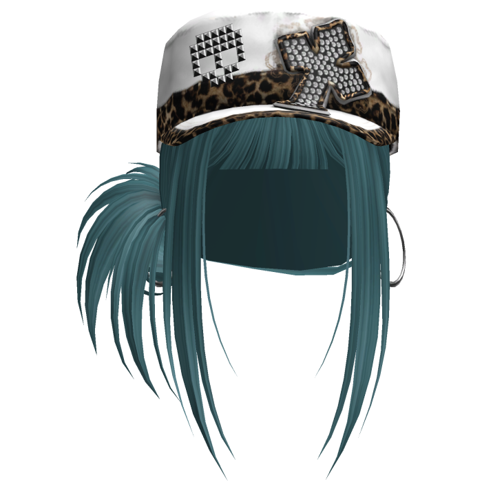 Gyaru Hair w/ Cap & Earrings