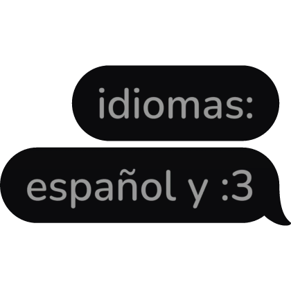 idiomas español y ꞉3 Spanish Text Bubble speech