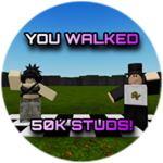 You walked 50K studs