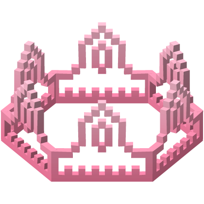 Pink 8-Bit Royal Crown Outline Recolor (Addon) Roblox item
