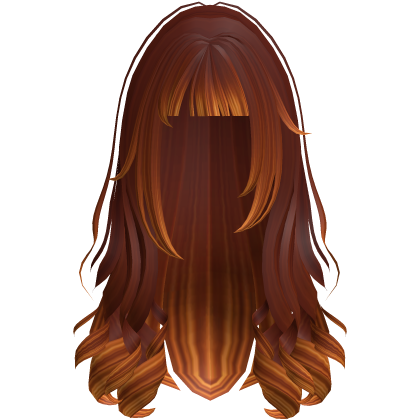Ginger Auburn Layered Anime Hair Wavy Fluffy Bangs
