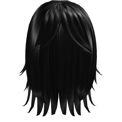 Soft Layered Curtain Hair — Black