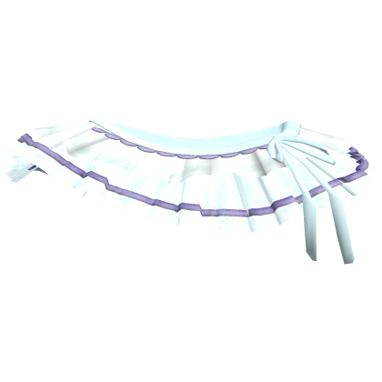 gothic ruffled laced white purple bow vamp skirt