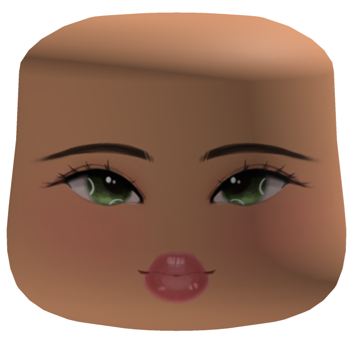 Pretty Soft Makeup Blush Cheeks Face W/ Green Eyes