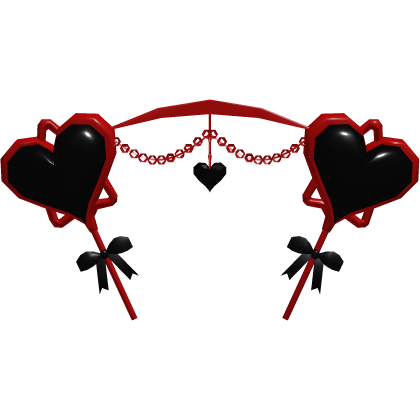 ♡ Black/Red Heart Boppers - Diwali Sparkler Addon