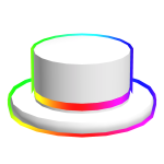 Cartoony Rainbow Neon Bright Top Hat