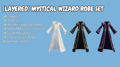 [Layered] Mystical wizard robe set preview 1