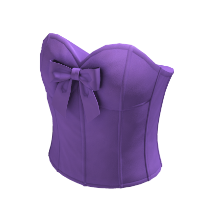 Coquette Bow Lace Up Corset Top (Purple)