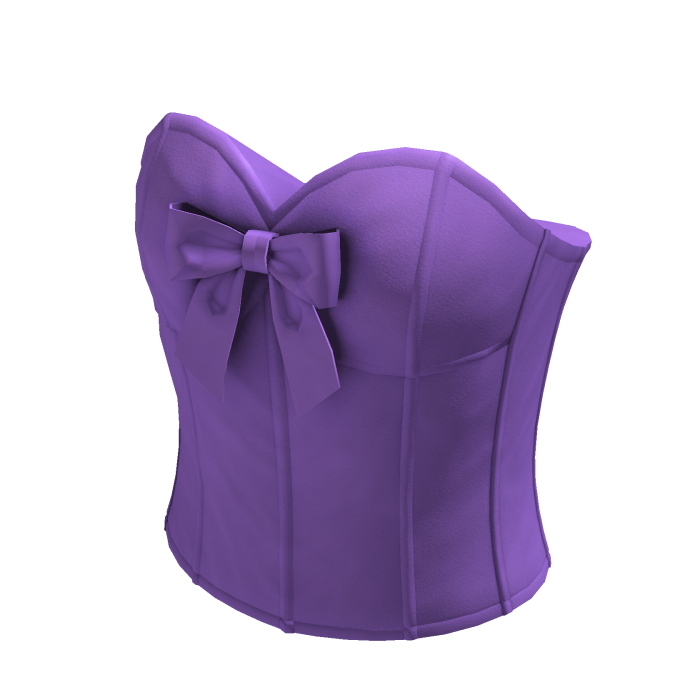 Coquette Bow Lace Up Corset Top (Purple)