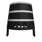 Black and White Wooden Bucket