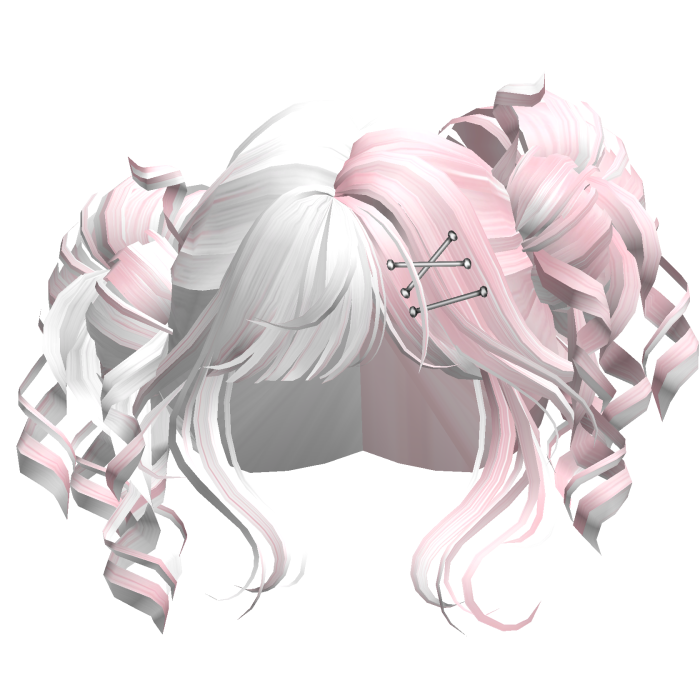 Tilted Elegant Princess Buns (White&Pink)