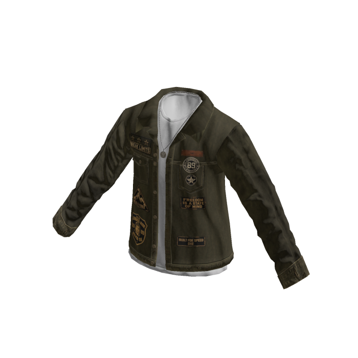 Open Button Up & Layered Tee (Olive)