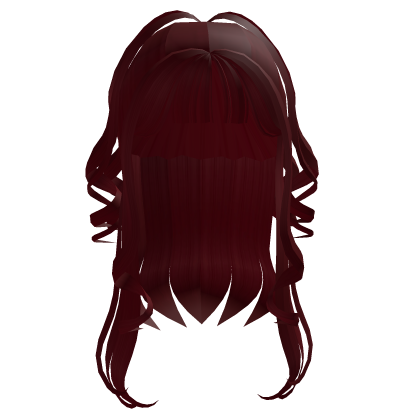 Red Wavy Curly Girl Hair Roblox item