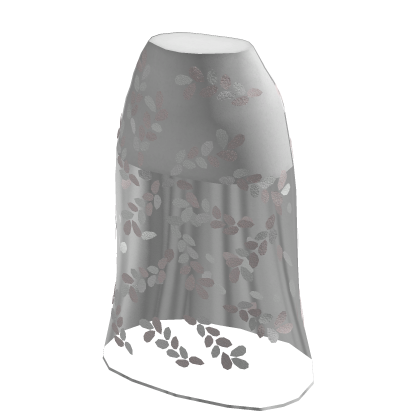 ♾️ White transparent floral skirt thumbnail