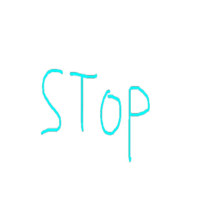 STOP (cyan) graffiti Roblox decal