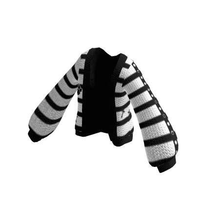 Oversized White / Black Striped Y2k