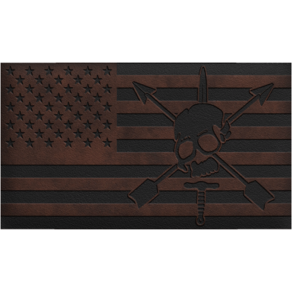 U.S. CIF "Nous Défions" Leather Flag Patch