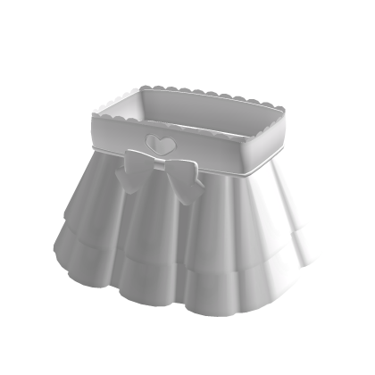 ♡ : cute white heart cut out ruffle dress thumbnail