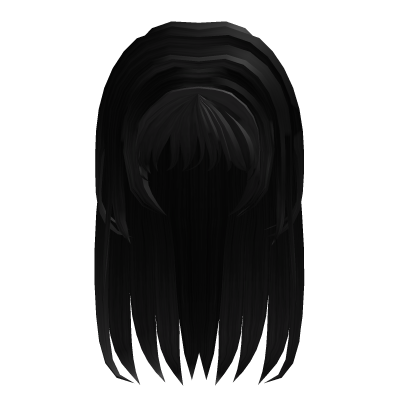 Black long anime hair Roblox item