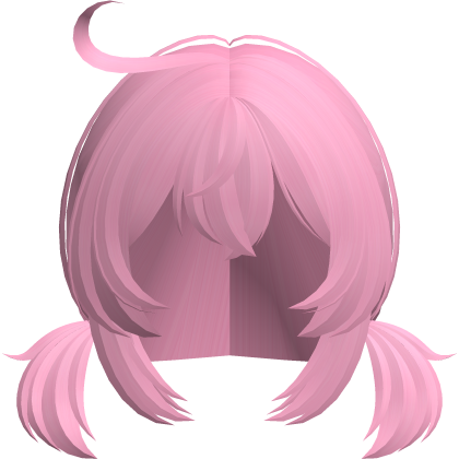 klee fluffy pigtails w cowlick hot pink Roblox item