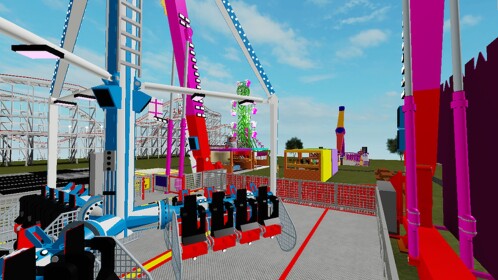 A roller coaster with a lot of cool rides!!