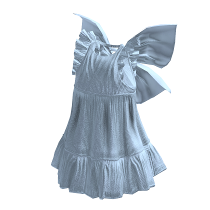 Cute Pretty Blue Ribbon Dress thumbnail