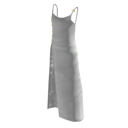 White Fancy Gown with Golden Clips