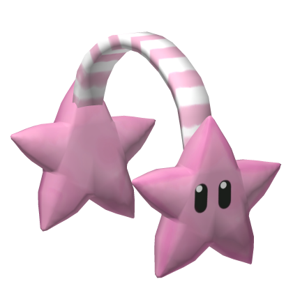[NEW 🚨] Pink Super Cute Star Face Earmuffs Roblox item