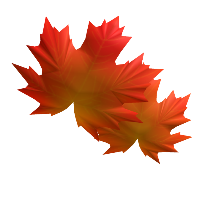 Orange Maple leaf face accessory 