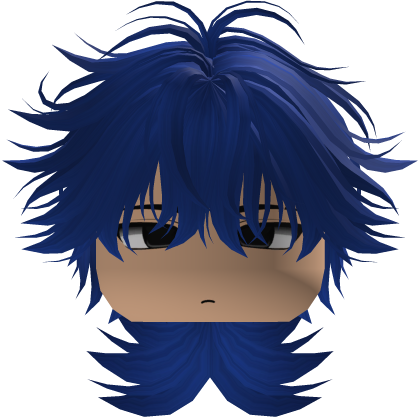 Cute Y2K emo dark blue hair