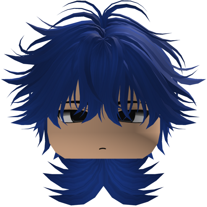 Cute Y2K emo dark blue hair