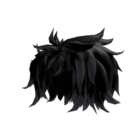Black anime hair with twisted strands