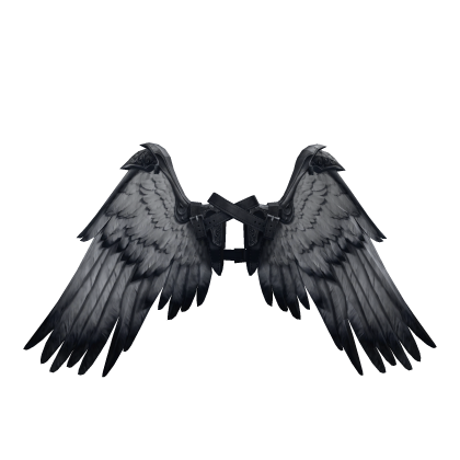 Black/grey/white Icarus wings recoloring add-on Roblox item