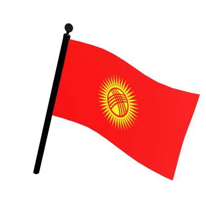 The Flag he Country Kyrgyzstan